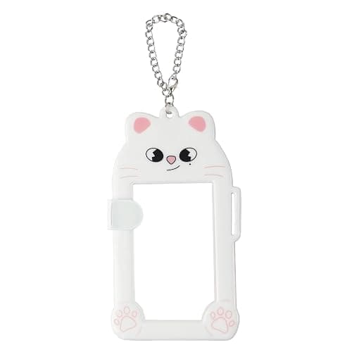 SK-Z Cute Photocard Holder Keychain, ID Badge Holder for Stray Fans | Photocard Sleeves Plastic Card Holder, Animals Cartoon Photo Card Protective Case, ID Bank Credit Card Holder, Keychains - Image 1
