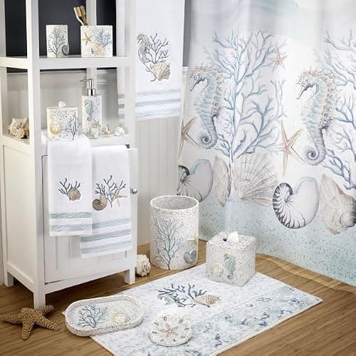 Avanti Linens - Fingertip Towel, Soft & Absorbent Cotton Towel (Coastal Terrazo Collection) - Fingertip Towel thumbnail 2