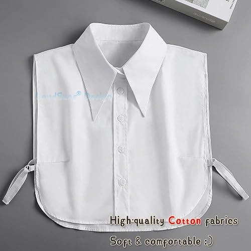 LoudSung Fake Collar Detachable Half Shirt Blouse False Collar Elegant for Women Girls thumbnail 3