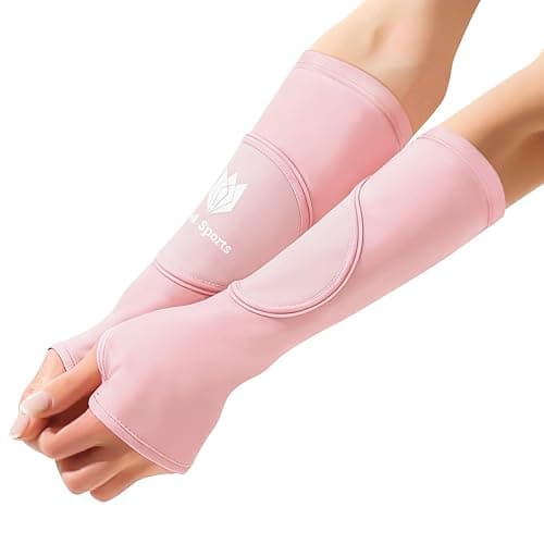 FitsT4 Sports Volleyball Arm Sleeves for Girls Passing Forearm Sleeves with Protection Pads and Thumbhole for Youth - Image 1