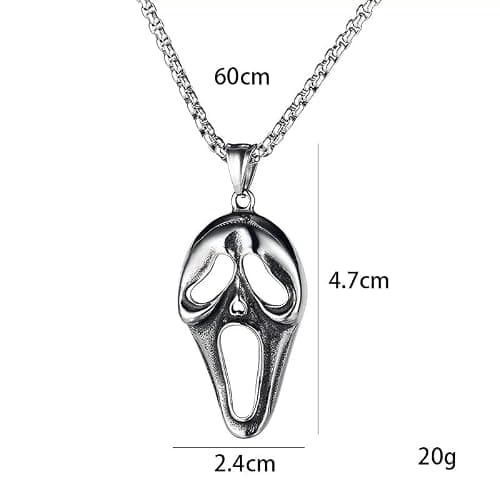 EENSYWEENSY Horror Ghost Necklace - Stainless Steel Pendant, Halloween Gift‌ thumbnail 2