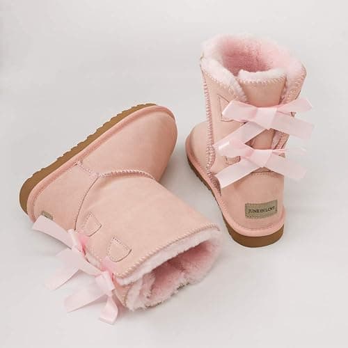 JOY IN LOVE Women's Snow Boots for Winter Mid-Calf high Back Bows thumbnail 3