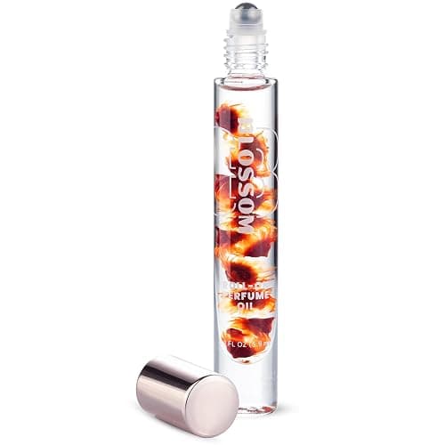Blossom Roll on Perfume for Women Alcohol Free Gourmand Rollerball, 0.20oz | Infused with Real Flowers, Made in USA, (Pumpkin, Vanilla, Cinnamon) Pumpkin Spice Latte, Rolla on, Oil, Natural, Teen - Image 1