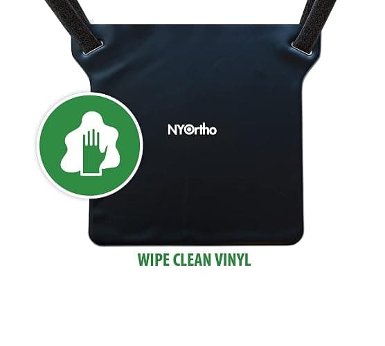 NYOrtho Urinary Drain Bag Holder – Vinyl Privacy Cover for Foley, Catheter or Urine Bags – Hook & Loop Closure, Water-Resistant, Easy to Clean – Straps for Wheelchair or Bed – 10.5x11.25 in – 1 Unit thumbnail 3