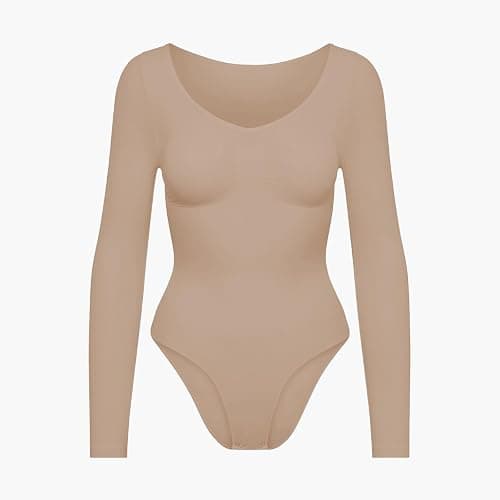 creamy fabrics Damen Figurformender Shapewear Bodysuit mit Slip – Longsleeve Body für unsichtbaren Sitz – Starke Kompression für Bauch & Taille – Nahtlos mit Po-Lifting Effekt thumbnail 9