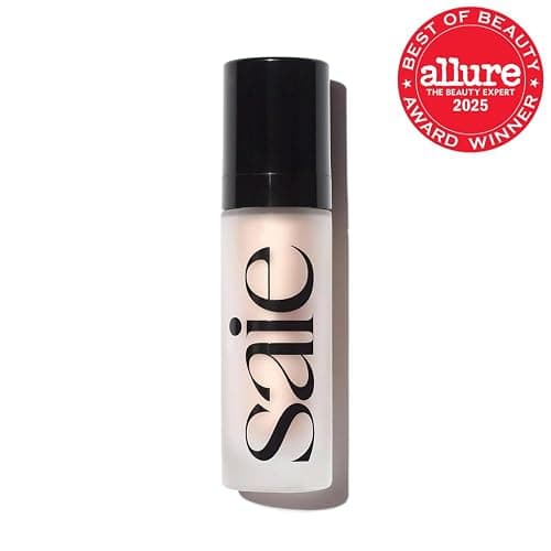 Saie Glowy Super Gel - Hydrating Makeup Primer and Illuminating Glow Serum Enriched with Vitamin C and Squalane Oil - All-Over Liquid Highlighter Makeup for Instant Glass Skin - Starglow (1 oz) thumbnail 2