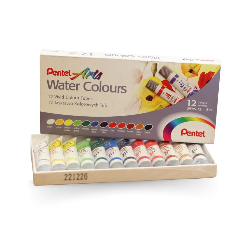 Pentel Tinta Aquarela Wfrs Arts à Base de Água 12 Cores WFRS-12 - Image 1