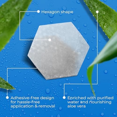 Hexagels Plus Aloe Vera - Advanced Healing Hydrogel Pads for Blister Prevention & Soothing Burn Care - Foot, Heel, Toe, & Ankle Protection, Pack of 50, 1-Inch Patches, by Medagel, Paraben Free Formula thumbnail 4