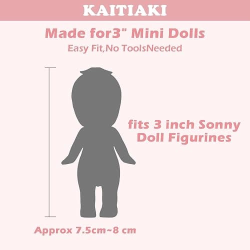 4 Sets Doll Clothes for Sonny Angel, fit for 3 Inch Collectible Dolls for Adult Collectors, Includes Tops and Skirts for Display and Decoration (Cherry Blossom Angel Style) thumbnail 3