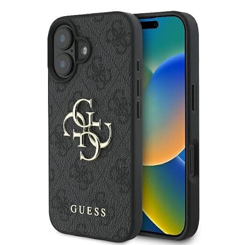 CG MOBILE Guess GUHCP16S4GMGGR hülle für iPhone 16 6.1" Schwarz hardcase 4G Big Logo - Image 1