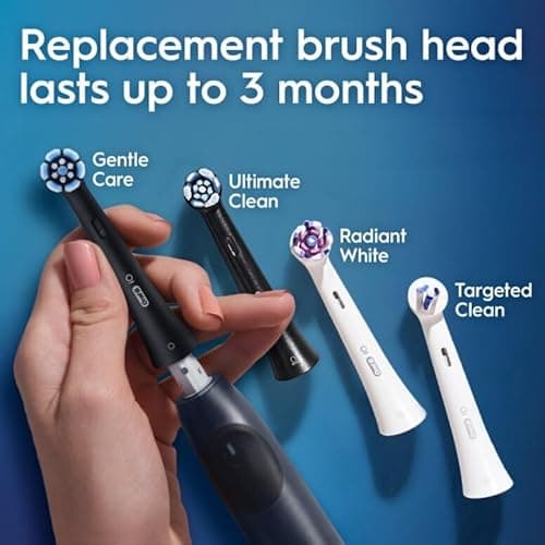 Oral-B iO Series 2 Rechargeable Electric Powered Toothbrush Starter Kit, Night Black with 2 Brush Heads - Automatic Pressure Sensor to Protect Gums - 3 Modes - 2 Min Timer thumbnail 10