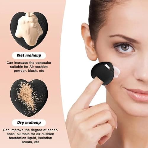 HGHDBT 56Pcs Black Makeup Brushes Set Professional with Case Premium Synthetic for Blush Eye Shadow Concealer Powder Foundation Eye & Face Make up Brush Kit with Beauty Blender Sponge Set Tools thumbnail 8