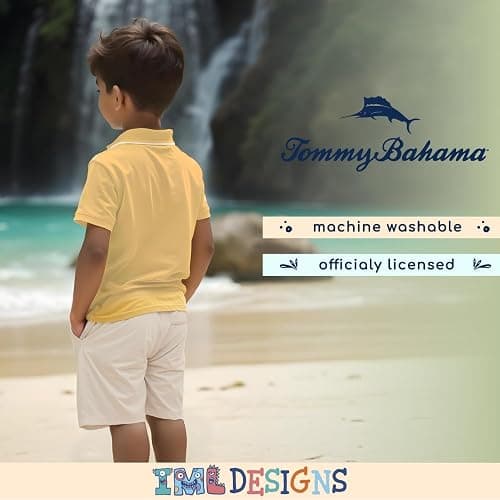 Tommy Bahama Boys Short Sleeve Classic Polo Shirt & Elastic Waist Shorts Set, Casual 2-Piece Back to School Outfit for Kids thumbnail 5
