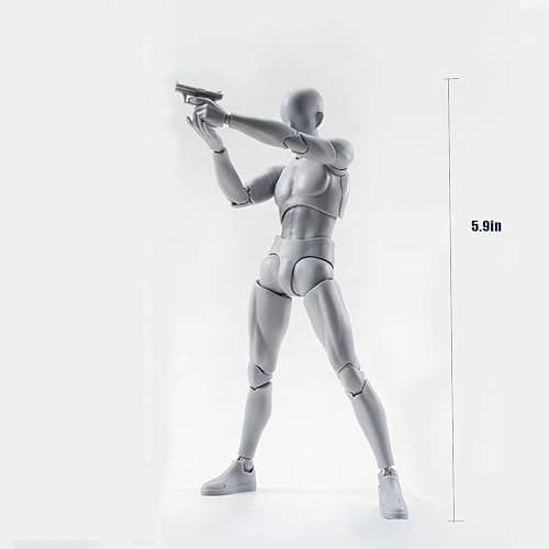 gnallang Action Figures PVC Model (Grey Color) with Box Drawing Figure Models for Artists(Male) thumbnail 3