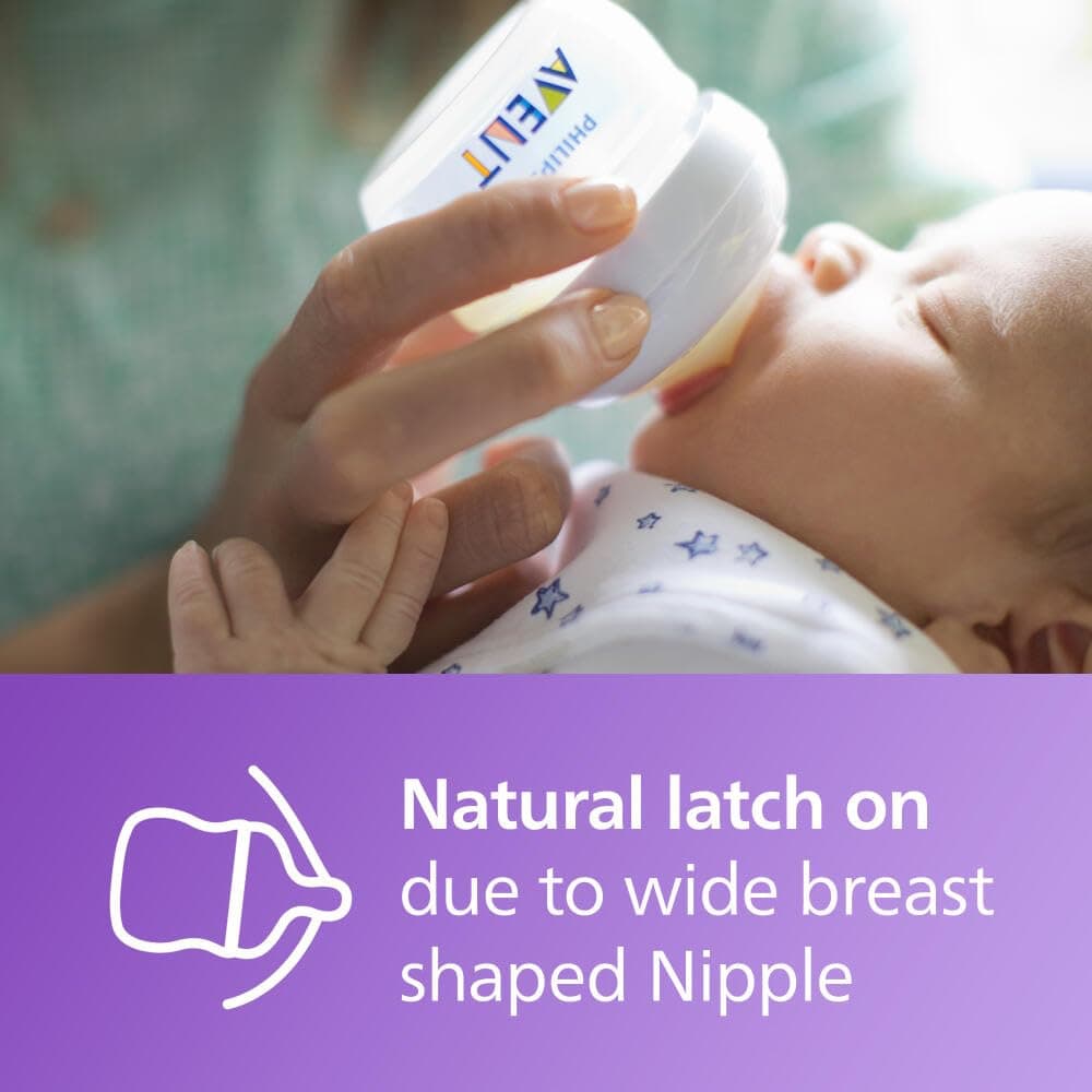 Philips Avent SCF019/25 - Biberón natural (2 unidades), transparente thumbnail 2