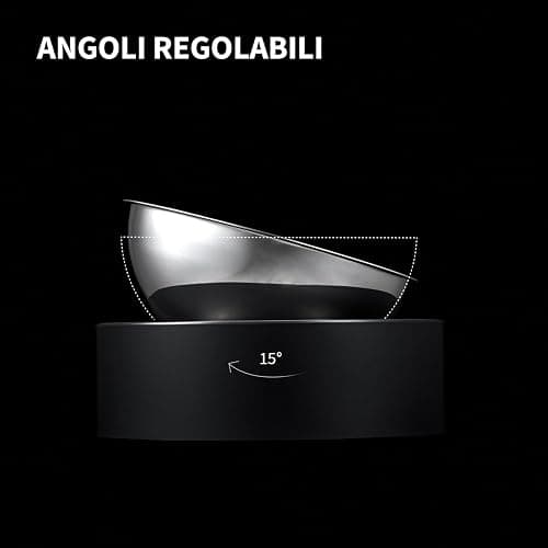 PETKIT Cybertail Ciotole per Gatti, Ciotola Rialzata,in Acciaio Inossidabile,Inclinata,Antiscivolo,Anti Fuoriuscita,per Gatti e Cani di Piccola Taglia thumbnail 3