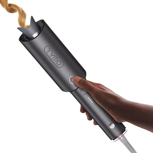 TYMO Boucleur a Cheveux Fer à Friser Automatique - CURLPRO Fer a Boucler Automatique Portable 25mm avec 3 Températures Réglables, Anti-brûlure, Boucleur Céramique Cheveux Court et Long, Gris Métal - Image 1