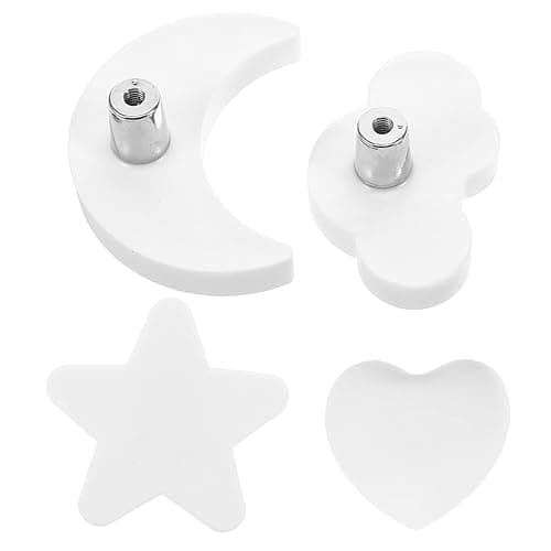 Uonlytech 8pcs Kawaii Dresser Knobs for Girls Star Cloud Heart Moon Decorative Cabinet Handles Boys and Girls Bedroom Wardrobe thumbnail 9