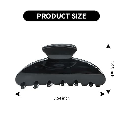 ACO-UINT 2 Pack Hair Claw Clips for Women Acrylic Claw Clips for Thick Hair Non-slip Clip for Hair Large Claws Hair Accessories for Women Girls（Black&White） thumbnail 2