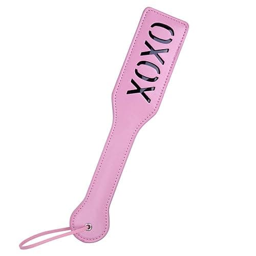 VENESUN XOXO Spanking Paddle for Adults Sex Toys, 12.8inch BDSM Faux Leather Paddle, Pink thumbnail 2