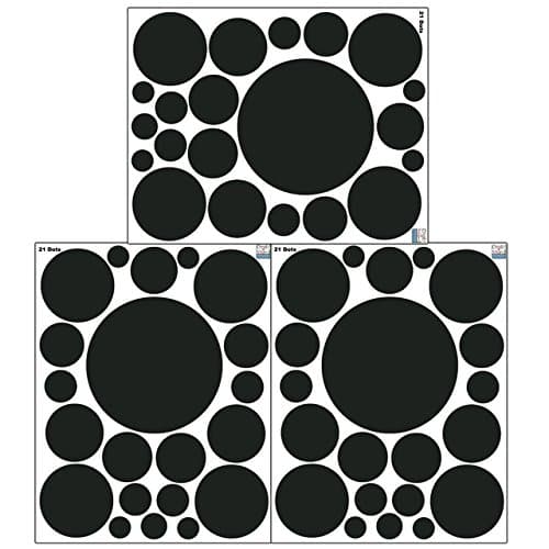 Black Polka Dot Wall Decals, Girls Room Wall Decor Stickers, Wall Dots, Vinyl Circle Peel & Stick DIY Bedroom, Playroom, Kids Room, Baby Nursery Toddler to Teen Bedroom Decoration (Black) thumbnail 8