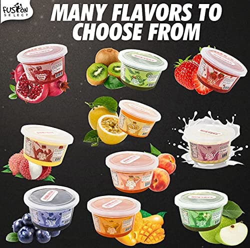 Fusion Select Mango Boba Bursting Boba Popping Boba Pearls For Fruit Tea Bubble Tea, Boba Tea, Dessert Toppings 450 Gram thumbnail 3