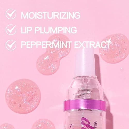Plumping Lip Oil With Chili Extract - Fuller Lips Instantly! Ultra-Hydrating & Nourishing, Glossy Finish Lip Glow Oil, Lip Plumping Booster Plump, Smooth, and Define Your Lips Naturally (01 Pink) thumbnail 6