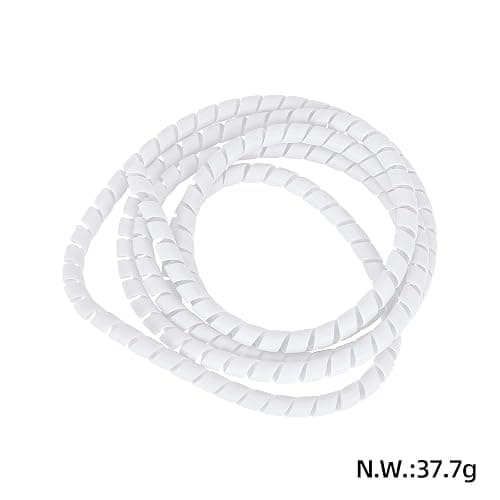 HUIOP 8mmx2m Spiral Cable Wrap Winding Wire Manager Electric Scooter Brake Cable Organizer PP Wire Protective Sleeve Cover Tube,Winding Wire Manager, White thumbnail 6