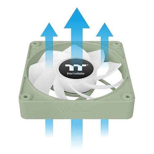 Thermaltake CT120 EX ARGB Reverse PC Cooling Fan Matcha Green 3-Fan Pack, Magnetic Connection, 5V Motherboard Sync, 16.8 Million Colors 9 Addressable LEDs, 120 mm Case/Radiator Fan, CL-F198-PL12MG-A thumbnail 5