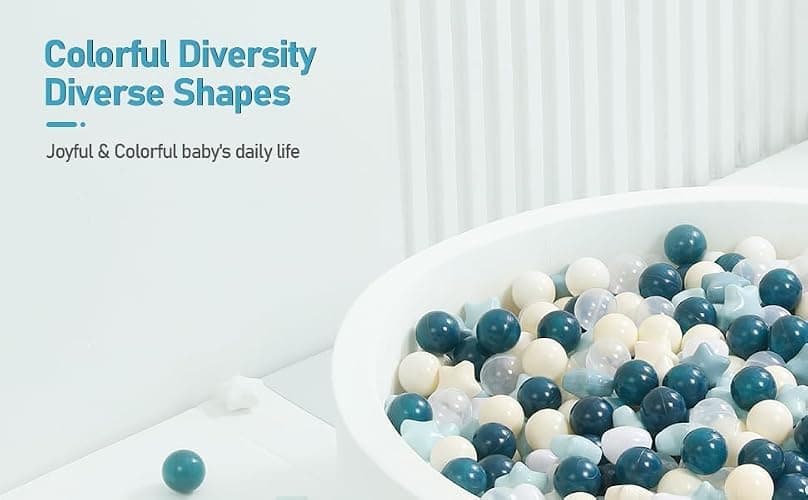 FHRILEK Crush-Proof Balls, BPA-Free Plastic Balls for Toddlers Indoor Play Non-Toxic and Safe. Works for playpens, Parties, Amusement Activities, Birthday and Christmas Occasions. thumbnail 7