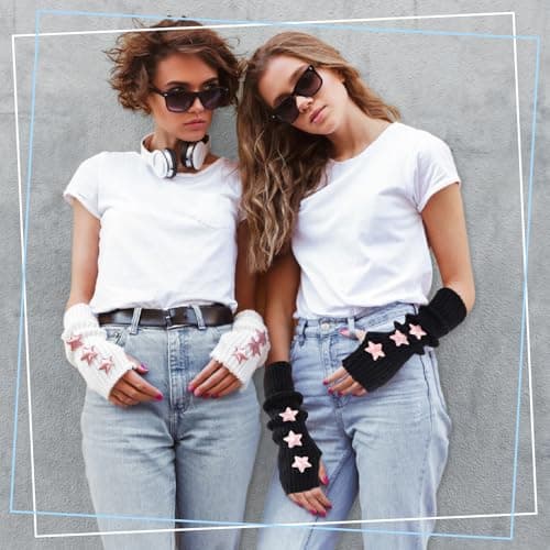 Zhamate 4 Pairs Y2K Leg Warmers for Women Star Arm Warmers Streetwear Retro Stretchy Leg Cover for Dance Accessories Cosplay thumbnail 2