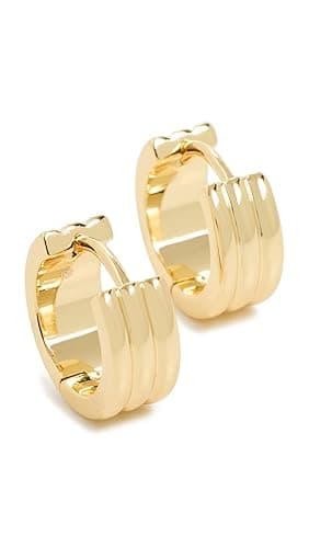 Gorjana Women's Reed Hoops, Gold, One Size - Image 1