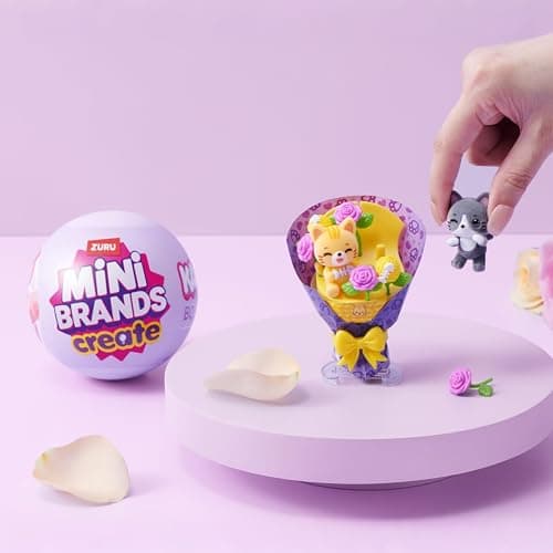 Mini Brands Mini Kawaii Bouquet Capsule Series 1 (2 Pack) by ZURU – Collectable Bear Bouquet with Miniature Flowers, Bowknot, and Gift Box, 6 Unique Designs to Collect, Suitable for Kids thumbnail 4