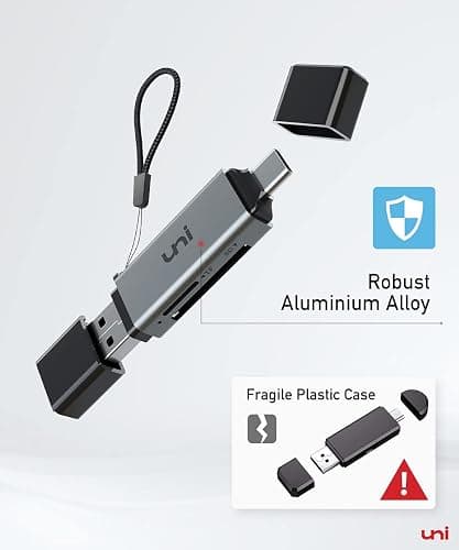 uni SD Card Reader, High-Speed USB C to Micro SD Card Adapter USB 3.0 Dual Slots, Memory Card Reader for SD/Micro SD/SDHC/SDXC/MMC, Compatible with MacBook Pro/Air, Chromebook, Android Galaxy thumbnail 6