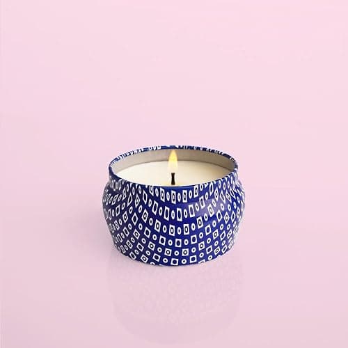 Capri Blue Volcano Scented Mini Tin Candle - Printed Mini Tin Jar Candle - Luxury Candles for Home Scented with Tropical Fruit & Sugared Citrus - Soy Candle Wax Blend - Blue Candle (3 oz) thumbnail 6