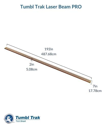 Tumbl Trak 8 Ft Laser Balance Beam with Solid Wood Core Gymnastics Low Balance Training Beam - Pro (16 Feet) - Balance Beam thumbnail 2