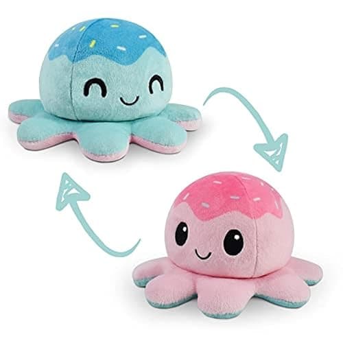 TeeTurtle - The Original Reversible Octopus Plushie - Ice Cream - Cute Sensory Fidget Stuffed Animals That Show Your Mood - Image 1