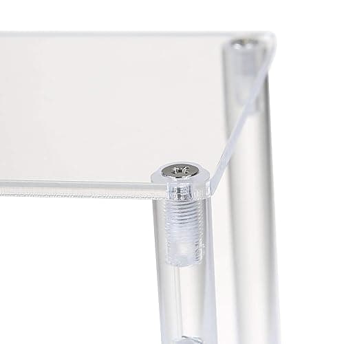 BYCY Acrylic Clear 2-Tier Riser Display Shelf for Figures, Desserts Holder, Collections Organizer and Cosmetic Items Shelf (12" x 6.9" x 4.25") thumbnail 7