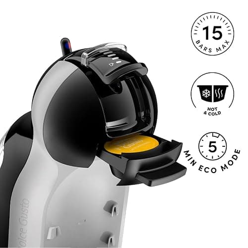 Nescafé Dolce Gusto by Automatic Coffee Machine Pod Coffee Machines De'Longhi Coffee Mini Me EDG155.BG Pod Coffee Machine And Other Automaic Drinks - Black & Artic Grey thumbnail 4
