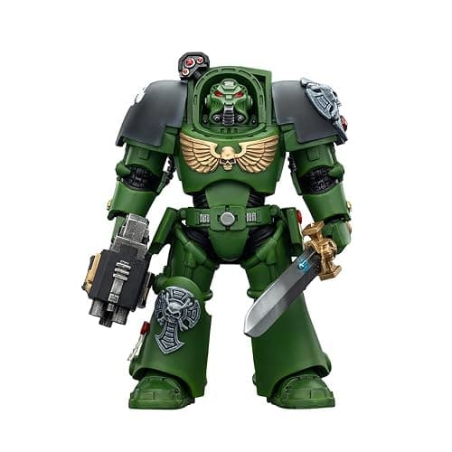 JOYTOY Warhammer 40K 1/18 Action Figure Salamanders Terminator 1 with Power Sword and Storm Bolter 5.6in Model Collector's Gift - Image 1