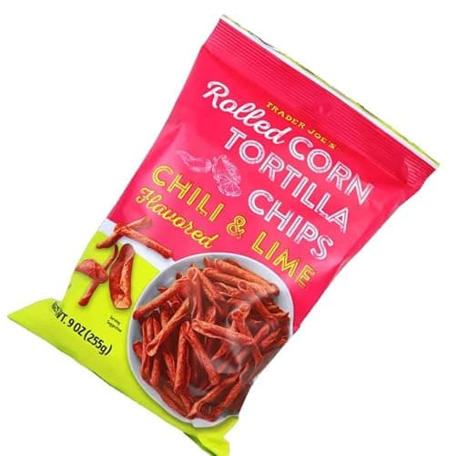 Trader Joe's Rolled Corn Tortilla Chips, Chili & Lime Flavored, 2 Pack thumbnail 3