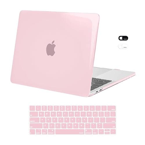 MOSISO Compatible with MacBook Pro 13 inch Case M2 2025, 2024, 2023-2016 A2338 M1 A2251 A2289 A2159 A1989 A1708 A1706, Plastic Hard Case&Keyboard Skin&Webcam Cover for MacBook Pro 13.3, Rose Pink - Image 1