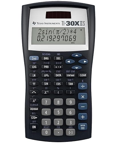 Texas Instruments TI-30XIIS Scientific Calculator, Black with Blue Accents (30XIIS/TBL/1L1/BK) - Image 1