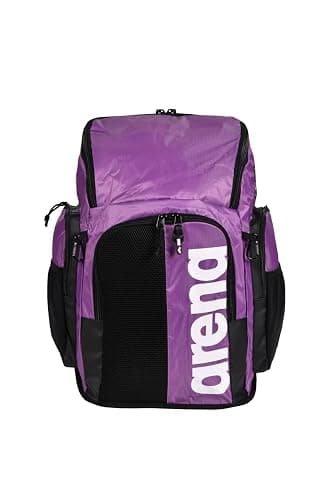 ARENA Spiky III Backpack 45 Swimming Athlete Sports Gym Rucksack Large Training Gear Equipment Swim Bag for Men and Women, 45 Liters, Purple - Image 1