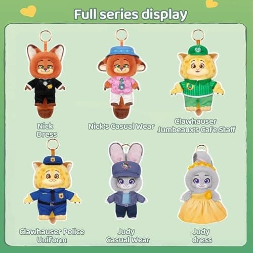 MINISO Disney Zootopia Soft New City Tour Series Vinyl Plush Toy Blind Box Cute Mystery Animal Figurines, Collectible Surprise Gift Figure Model Random Design for Home Decor Birthday Gifts, Single Box thumbnail 4