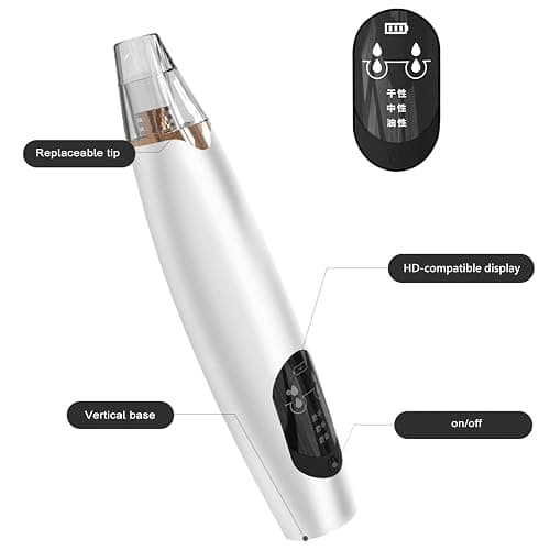 Skin Pore Cleaner Electric Blackhead Remover Vacuum Rechargeable Face Cleanser with Led Screen 6 Suction Probes 3 Modes for Women Men Removal Tools A E thumbnail 5