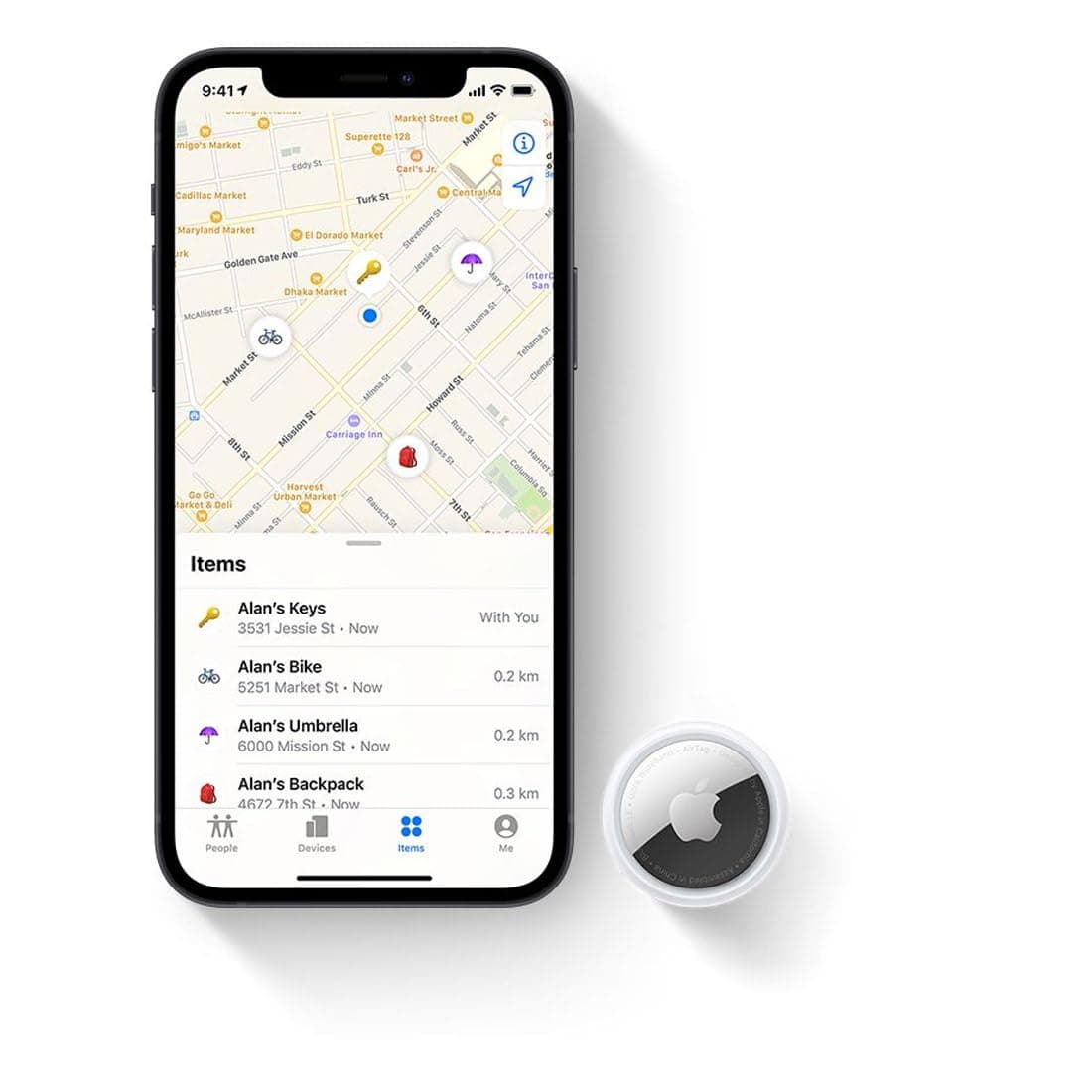 Apple AirTag (4 Pack). Track and find Your Keys, Wallet, Luggage, Backpack and More. Simple one-tap Set up with iPhone or iPad. Replaceable Battery. thumbnail 4