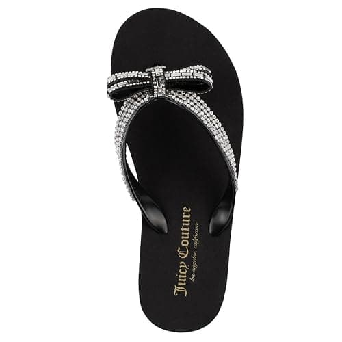 Juicy Couture Women’s Wedge Platform Flip Flops, Fashion Beach Sandals with Soft Footbed and Thong Style thumbnail 6