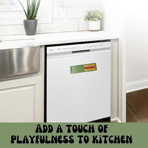 Funny Kitchen Gadgets Clean and Dirty Sign for Dishwasher, Retro Kitchen Accessories, Funny Clean Dirty Magnet for Dishwasher Clean Dirty Sign, Mid Century Modern Kitchen, Gadgets for Kitchen (Funky) thumbnail 6