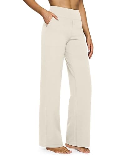 G4Free EverGoing Yoga Pants Women Wide Leg Pants with Pockets High Waist Stretch Dress Casual Sweatpants Petite/Regular/Tall - Image 1